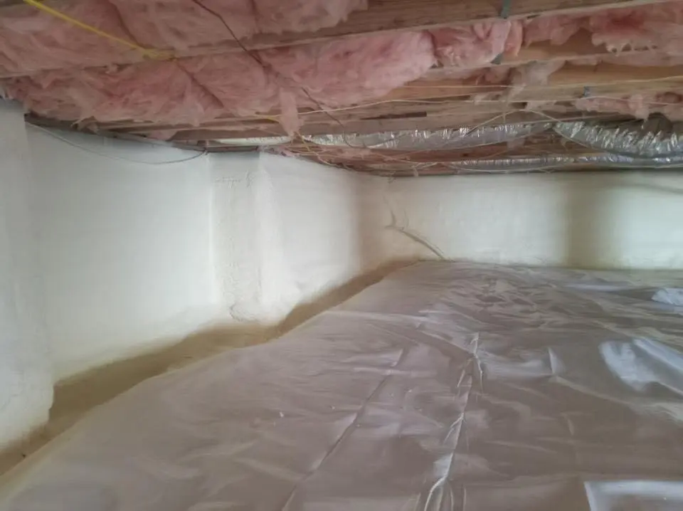 Crawl space encapsulation with closed-cell spray foam for Attic Insulation in Prospect