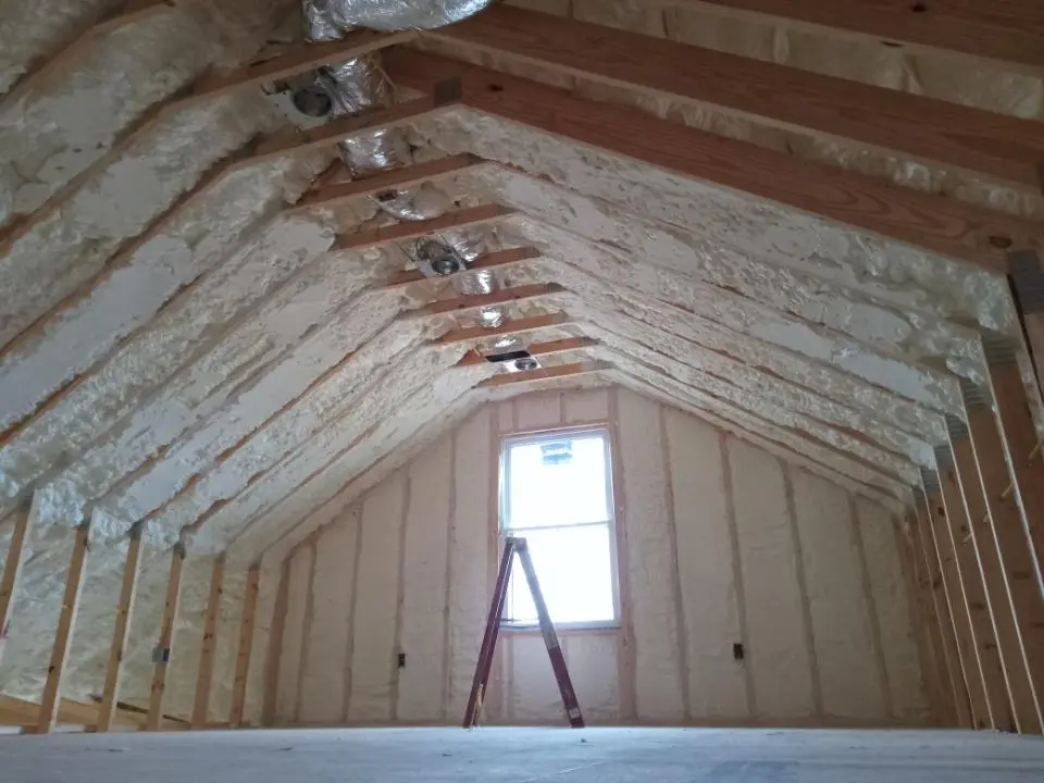 Spray foam roofing application for Crawl Space Insulation project in Prospect